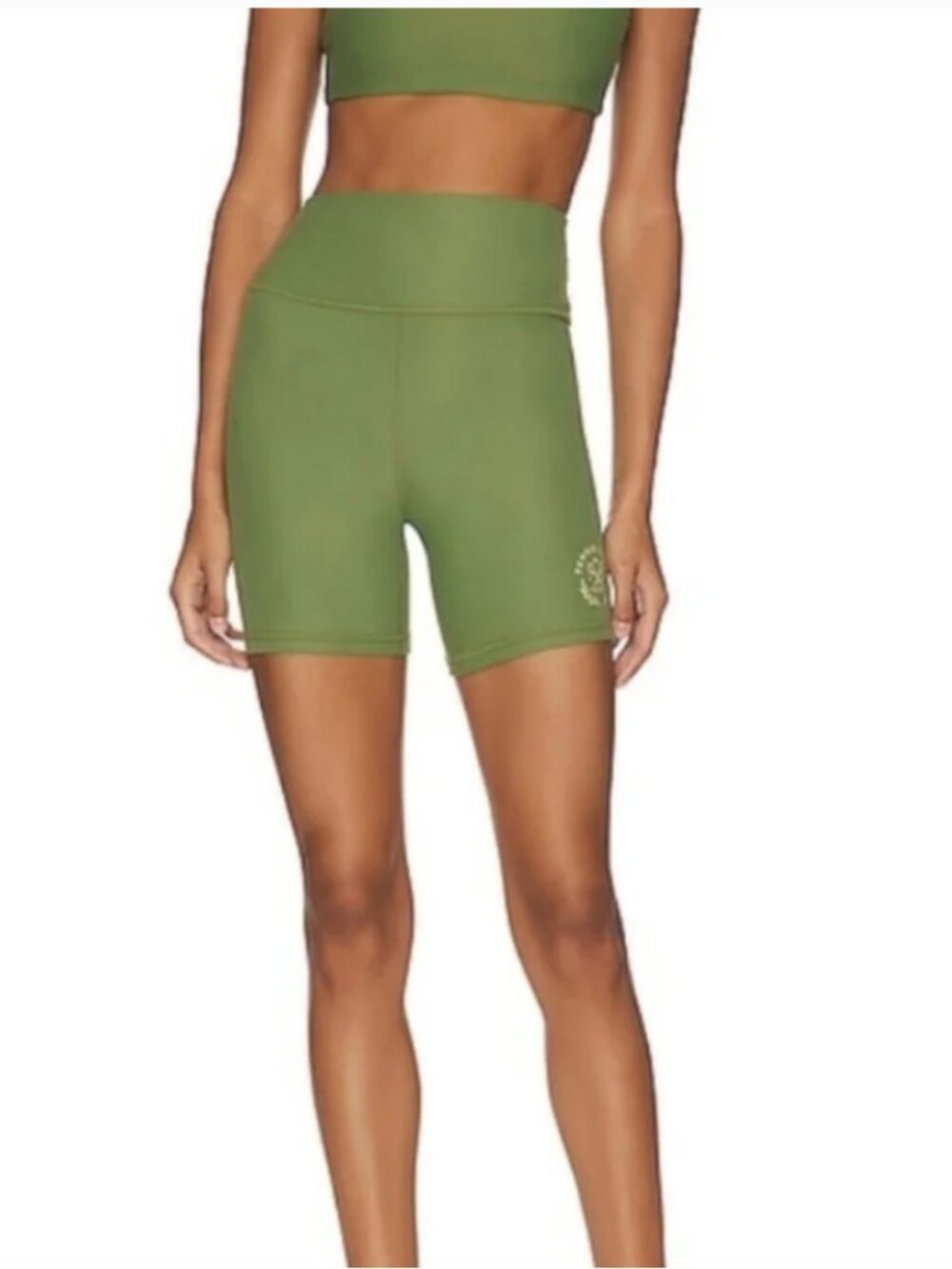 WeWoreWhat Biker Shorts- Court Green